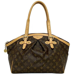 Louis Vuitton Tivoli Handbag Brown Tote Bag Shoulder LV All over